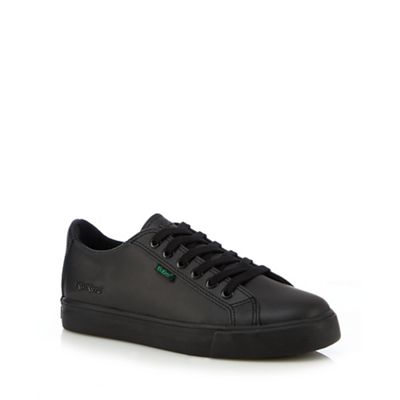 Kickers Boys' black lace up trainers